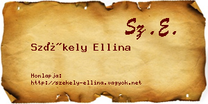 Székely Ellina névjegykártya